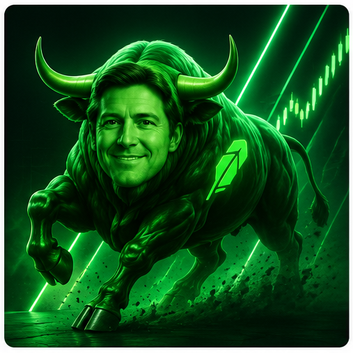 The Green Bull charging