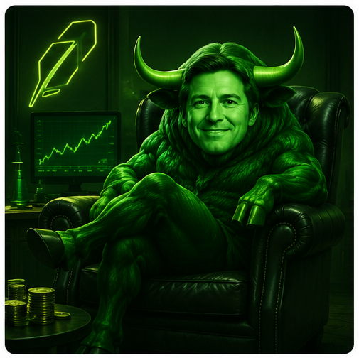 The Green Bull relaxing
